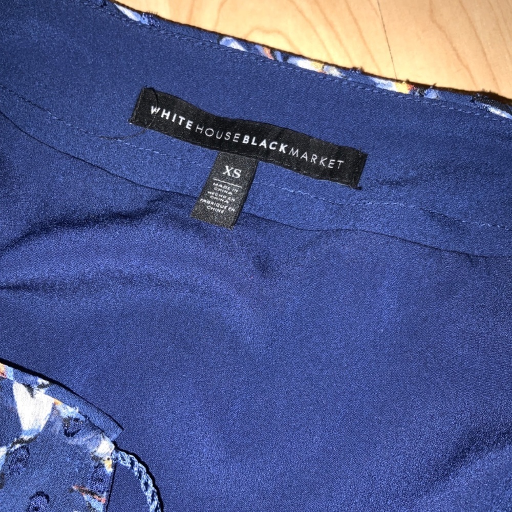 White House Black Market blue Dress women size XS‎ Like new - Picture 10 of 12